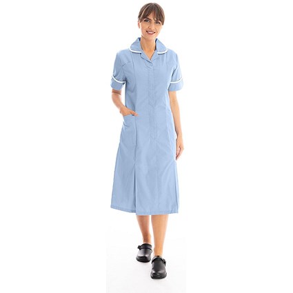 Work in Style Dvddr Nursing Dress, Sky Blue & White, 30