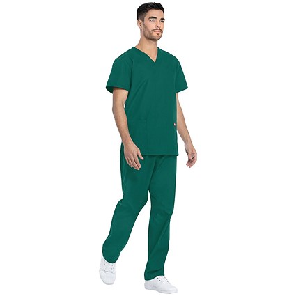 Dickies DKP520C Unisex Scrub Set Top and Trousers, Hunter Green, Size Medium