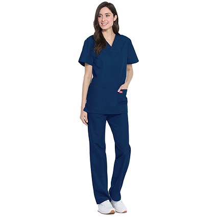 Dickies DKP520C Unisex Scrub Set Top and Trousers, Navy, Size 2XS