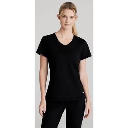 Skechers Slip-ins Flow Knit Scrub Top, Black, 2XL