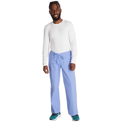 Dickies Signature Drawstring Scrub Bottoms, Ceil Blue, XL