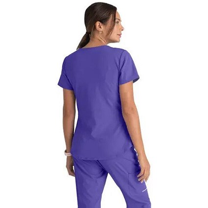 Skechers SK101 Breeze Female Scrub Top, Grape, Size 2XS