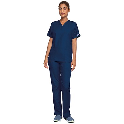 Cherokee Unisex Scrub Top, Navy, 2XL