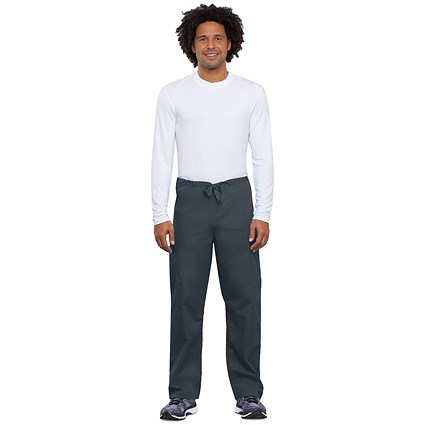 Cherokee Unisex Drawstring Scrub Trousers, Pewter, 2XL