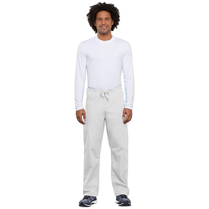 Cherokee 4100 Tall Leg Scrub Trousers, White, 2XS, Regular Leg