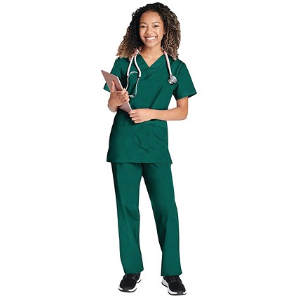Cherokee WW530C Unisex Scrub Set Top and Trousers, Hunter Green, Size XL