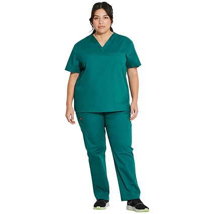 Dickies Signature Unisex Scrub Top, Hunter Green, Medium