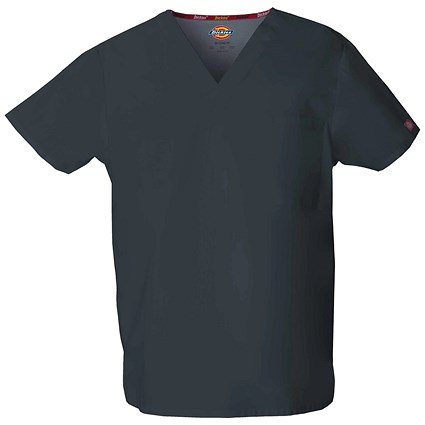 Dickies Signature Unisex Scrub Top, Pewter Grey, Medium