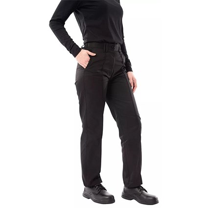 Work in Style Classic Women's Workwear Trousers, Black, 16