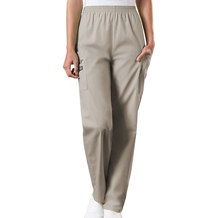 Cherokee CH4200 Elasticated Scrub Trousers, Khaki, Size 2XL