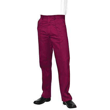 Work in Style MT037 Male Healthcare Trousers, Maroon, Size 32 Inch