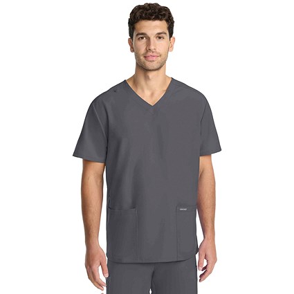 Cherokee Originals Ultra Female V-neck Scrub Top, Pewter Grey, 3XL