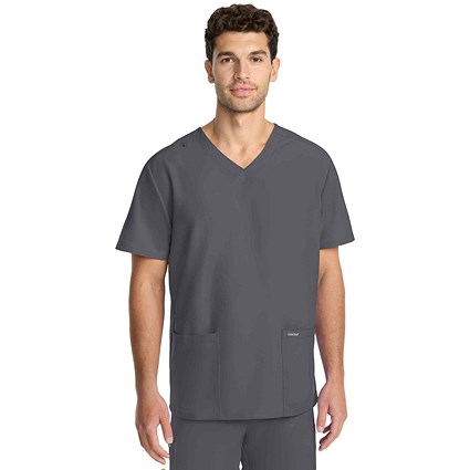 Cherokee Originals Ultra Female V-neck Scrub Top, Pewter Grey, Small