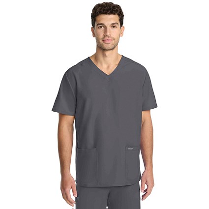 Cherokee Originals Ultra Female V-neck Scrub Top, Pewter Grey, XL