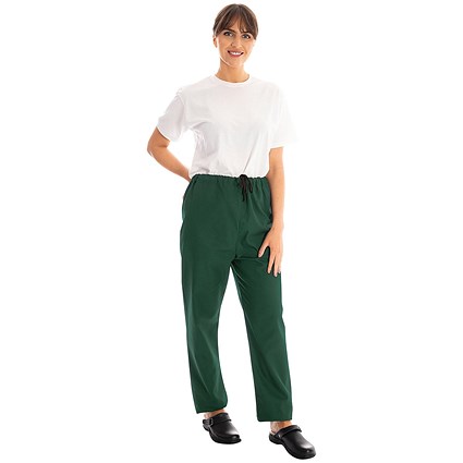 334LWT Unisex Lightweight Scrub Trousers, Bottle Green, Size XL