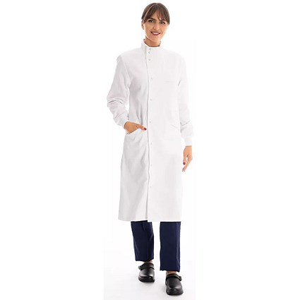 Work In Style Howie Lab Coat, Unisex, White, 42 Regular