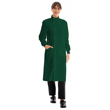 Work in Style Howie Lab Coat, Unisex, Bottle Green, 30 Tall