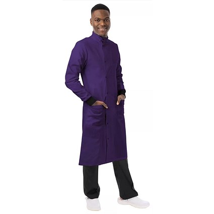 Work in Style Howie Lab Coat, Unisex, Purple, 30 Tall