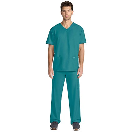 Cherokee Originals Ultra Female V-neck Scrub Top, Teal, Medium