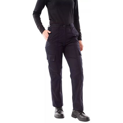 Work in Style Ladies Cargo Trousers, Navy Blue, 22