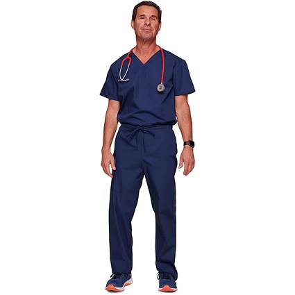 Cherokee Originals Unisex Medical Scrub Set, Navy Blue, 5XL