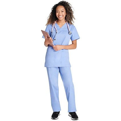 Cherokee Originals Unisex Medical Scrub Set, Ceil Blue, 5XL