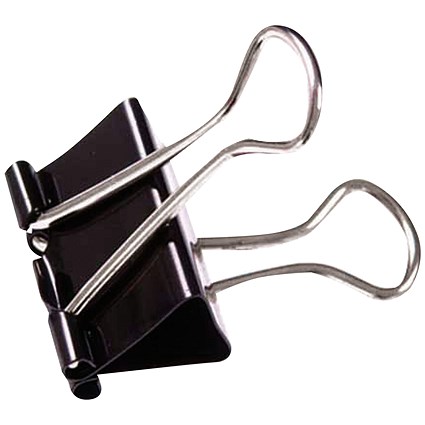 Foldback Clip 19mm Black (100 Pack) 22481