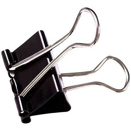 Foldback Clip 25mm Black (100 Pack) 22781