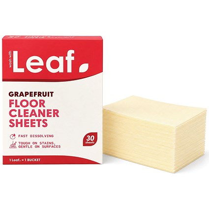 Wash with Leaf Floor Cleaning Sheets White Pack of 30
