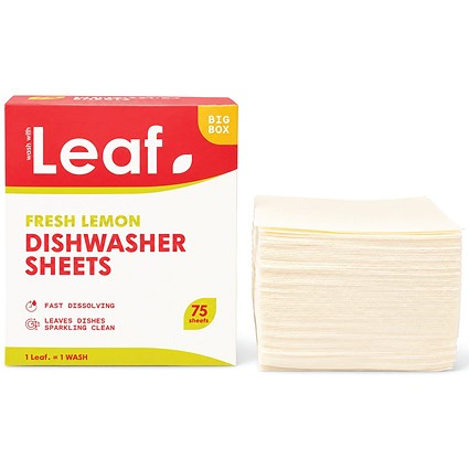 Wash with Leaf Dish Washer Detergent Sheets Pack of 75