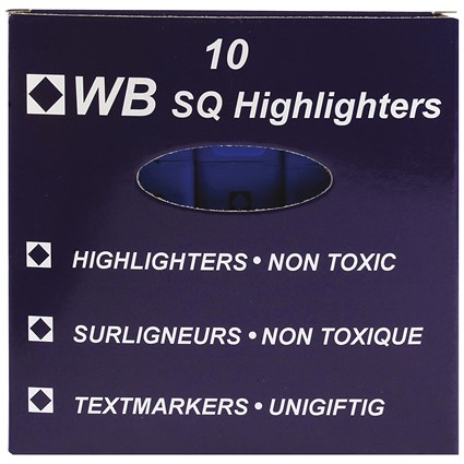 Blue Hi-Glo Highlighter (Pack of 10)