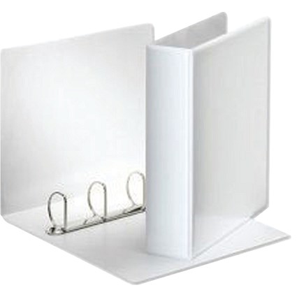 Presentation Ring Binder, A4, 4 D-Ring, 50mm Capacity, White, Pack of 10