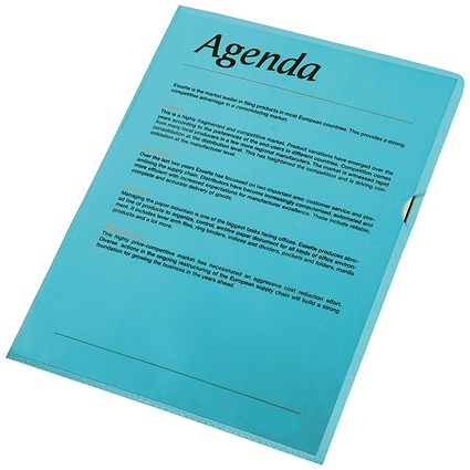 Everyday A4 Cut Flush Folders, Blue, Pack of 100 Everyday A4 Cut Flush Folders, Blue, Pack of 100