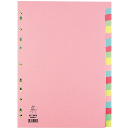 Everyday Subject Dividers, 20-Part, Blank Multicolour Tabs, A4, Multicolour Everyday Subject Dividers, 20-Part, Blank Multicolour Tabs, A4, Multicolour