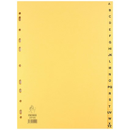 Everyday Index Dividers, A-Z, Buff Tabs, A4, Buff