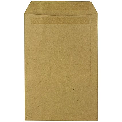 C4 Envelopes, Self Seal, 115gsm, Manilla, Pack of 250 C4 Envelopes, Self Seal, 115gsm, Manilla, Pack of 250
