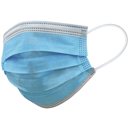 Disposable 3-Ply Face Masks - Type IIR, Pack of 50