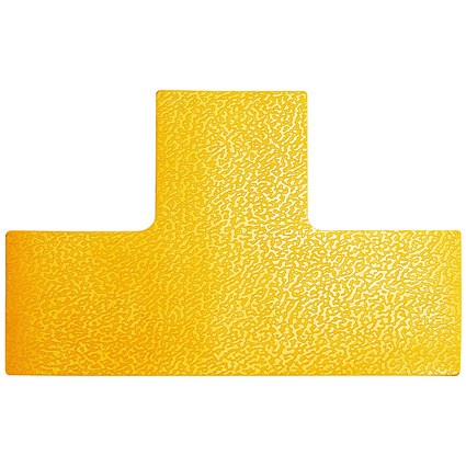 Durable Permanent 'T' Floor Marking Shape, Yellow, Pack of 10