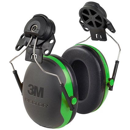 3M Peltor X1P3 Helmet Attachment Ear Defenders, Black & Green 3M Peltor X1P3 Helmet Attachment Ear Defenders, Black & Green
