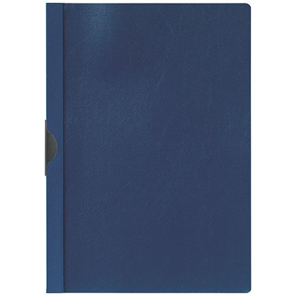 Durable Euroclip 30 Sheet Document Metal Clip File Folder, A4, Blue, Pack of 25