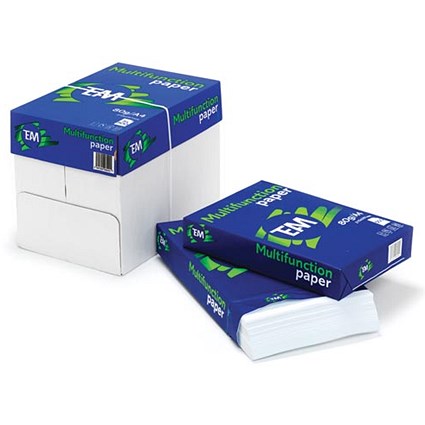 Team A4 Multifunctional Copier Paper, White, 80gsm, Box (5 x 500 Sheets)