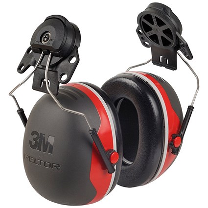 3M Peltor X3P3 Helmet Attachment Ear Defenders, Black & Red 3M Peltor X3P3 Helmet Attachment Ear Defenders, Black & Red