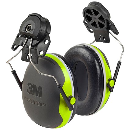 3M Peltor X4 Helmet Attachment Ear Defenders, Black & Green