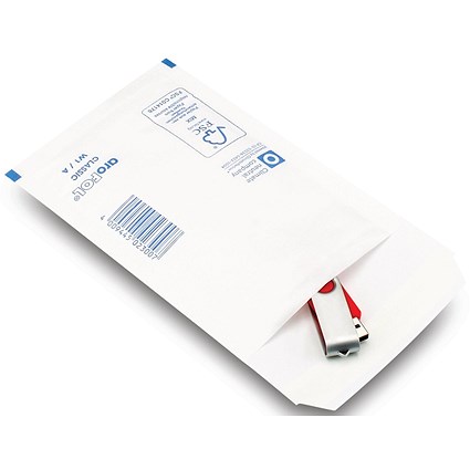 Bubble Lined Envelopes, Size 1 100x165mm, White, Pack of 200