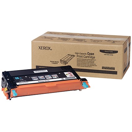 Xerox Phaser 6180 Cyan High Yield Laser Toner Cartridge Xerox Phaser 6180 Cyan High Yield Laser Toner Cartridge