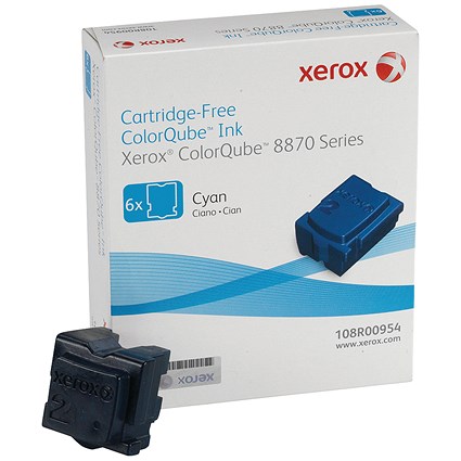 Xerox ColorQube 8870 Cyan Solid Ink Sticks (Pack 6)