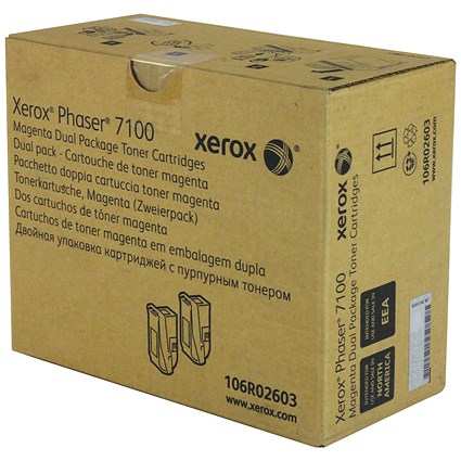 Xerox Phaser 7100 Magenta High Yield Laser Toner Cartridge - Pack of 2