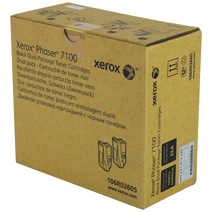 Xerox Phaser 7100 Black High Yield Laser Toner Cartridges (Twinpack)