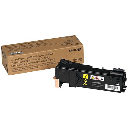 Xerox Phaser 6500 Yellow High Capacity Toner Cartridge 106R01596