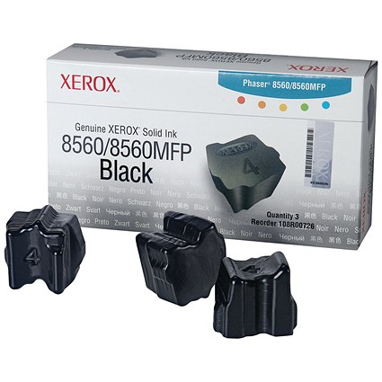 Xerox Phaser 8560 Black Solid Ink Sticks (Pack of 3)